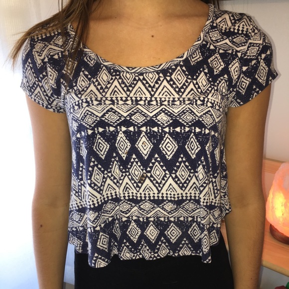 Navy and white cropped top...from Delia’s - Picture 1 of 1